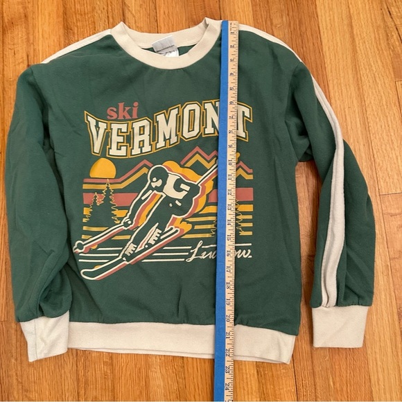Isaac Morris Limited Sweatshirt Womens Size XS Green Ski Vermont Graphic(j10 - Picture 4 of 12